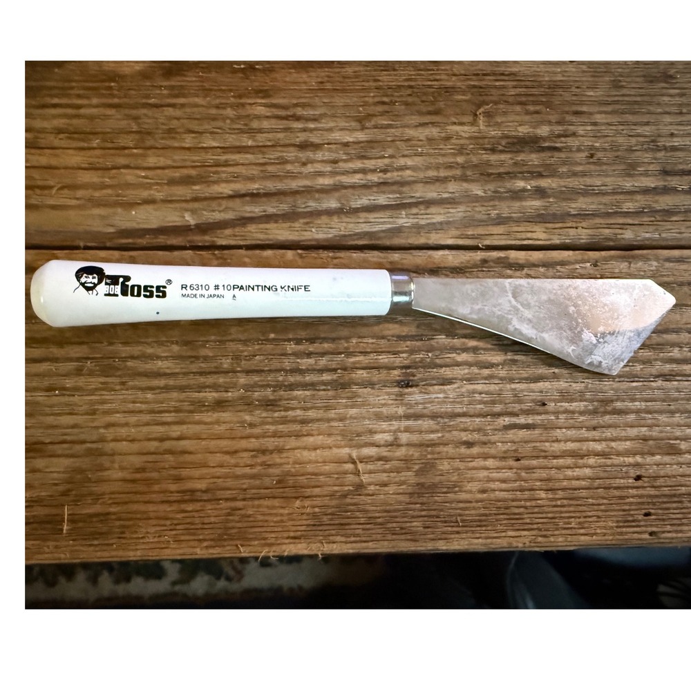 Bob Ross Painting Knife R6310 10 White Handle Metal Palette Tool Japan